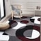 World Rug Gallery Modern Circles Soft Area Rug 3'3'' x 5' Burgundy 100BURGUNDY3X5 - alternate 2